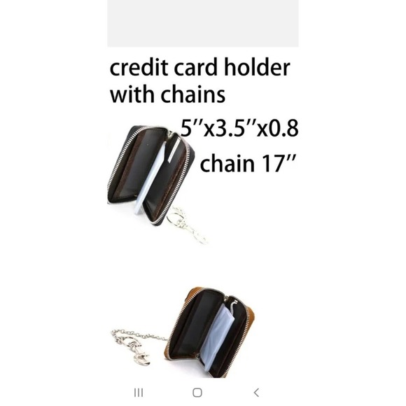 Brown Leather Wallet with Chain - Picture 12 of 13